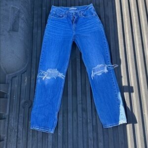 Levi’s Low Pro Straight Blue Distressed Jeans